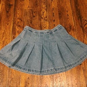 Forever 21 Jean Pleated Skirt